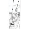 Gaines pour haubans et ridoirs en aluminium anodisé