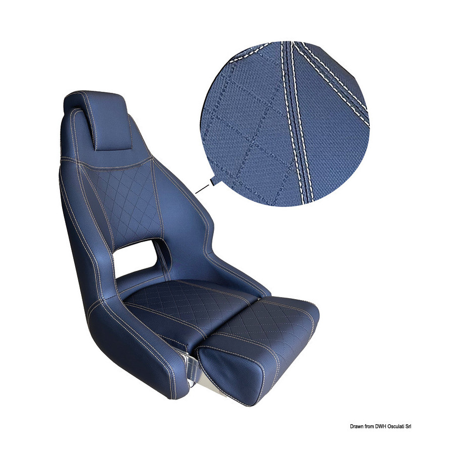Siège anatomique rembourré avec flip up RM52 Variante ou Accessoires Réduit:seat with Flip UP RM52 Dark blue *48.410.20*