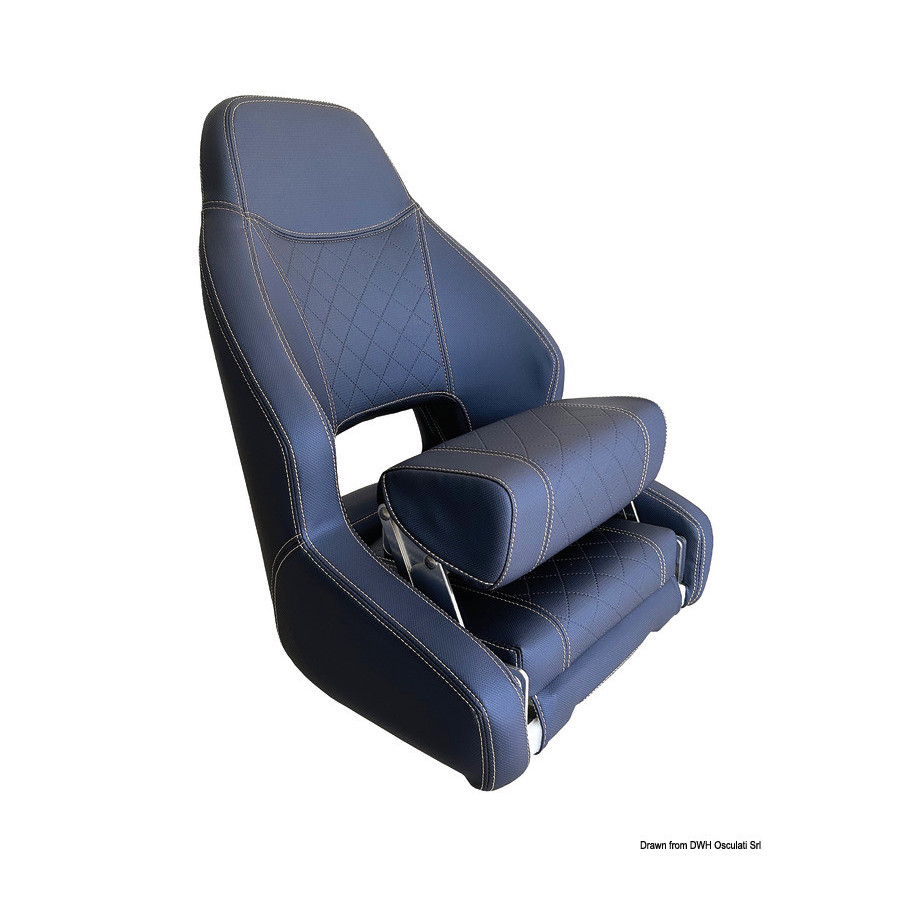 Siège anatomique rembourré avec flip up RM52 Variante ou Accessoires Réduit:seat with Flip UP RM52 Dark blue *48.410.20*