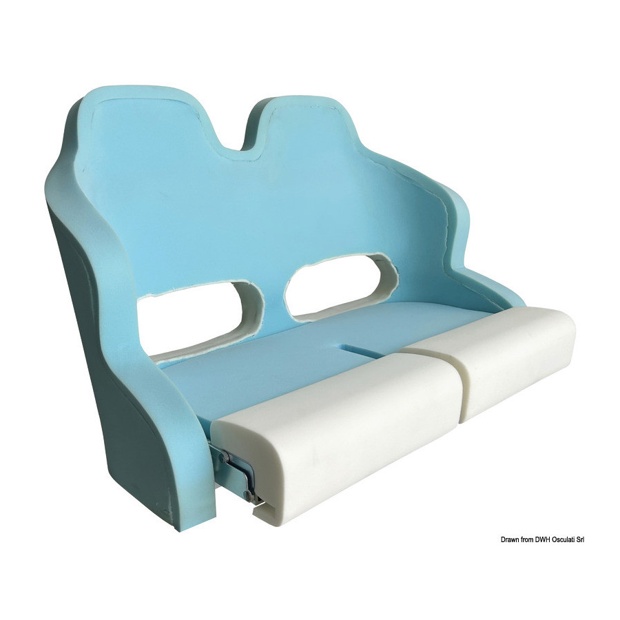 Double siège anatomique rembourré avec flip up RM52 