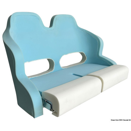 Double siège anatomique rembourré avec flip up RM52