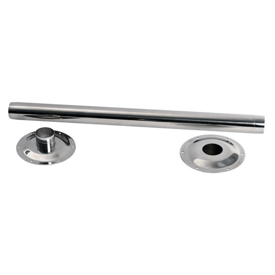 Pieds de table en inox poli 