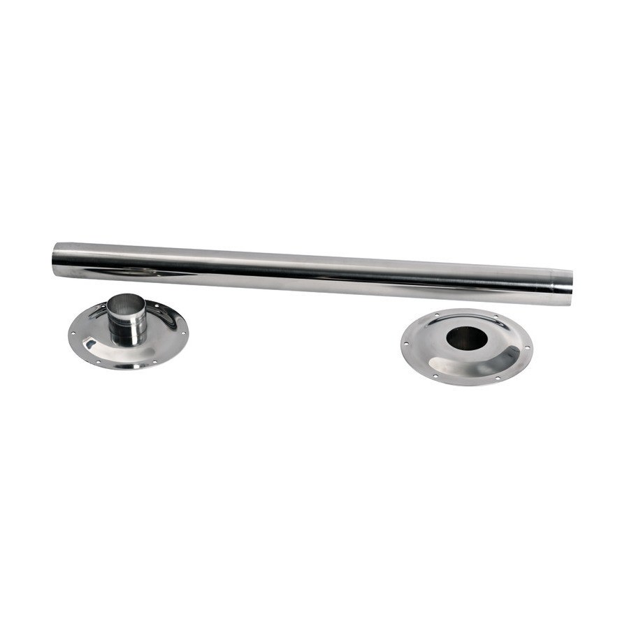 Pieds de table en inox poli 