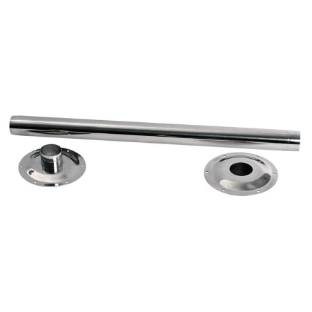 Pieds de table en inox poli
