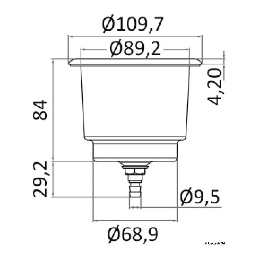Porte-verres en inox Delux 
