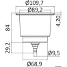 Porte-verres en inox Delux
