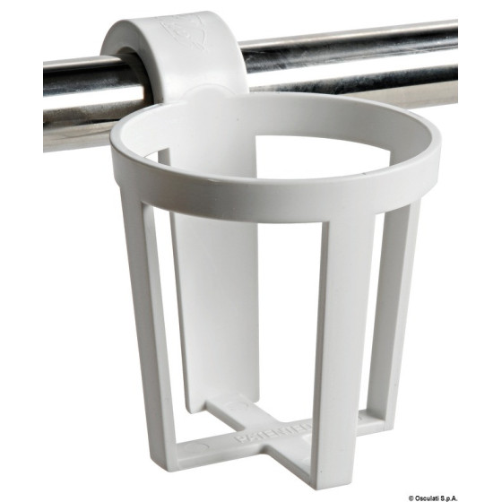 Porte-verres universels en plastique à clipser sur balcons ou garde-corps. 