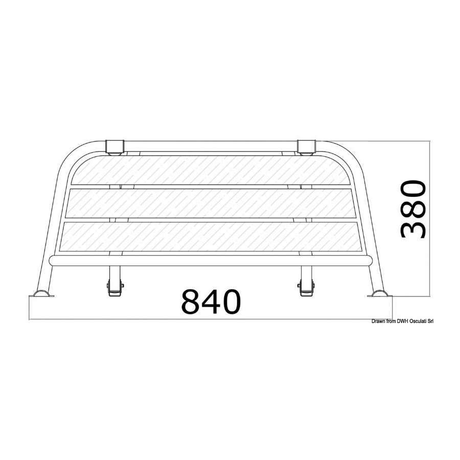 Passerelles arrières pour voiliers / motorsailer Variante ou Accessoires Réduit:840 mm *48.443.01*