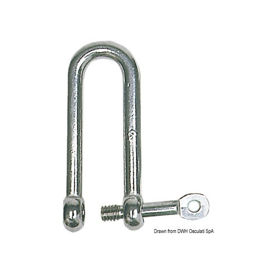 Manilles modèle "long" à axe imperdable 