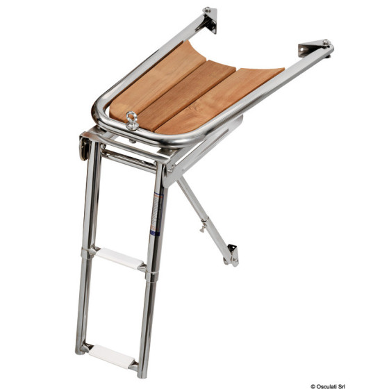 Delphinière avec échelle télescopique 2 ou 3 marches Variante ou Accessoires Réduit:316/teck échelle 2 marches *48.471.02*