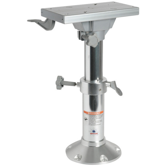 Support de siège avec chariot pivotant poli miroir 
