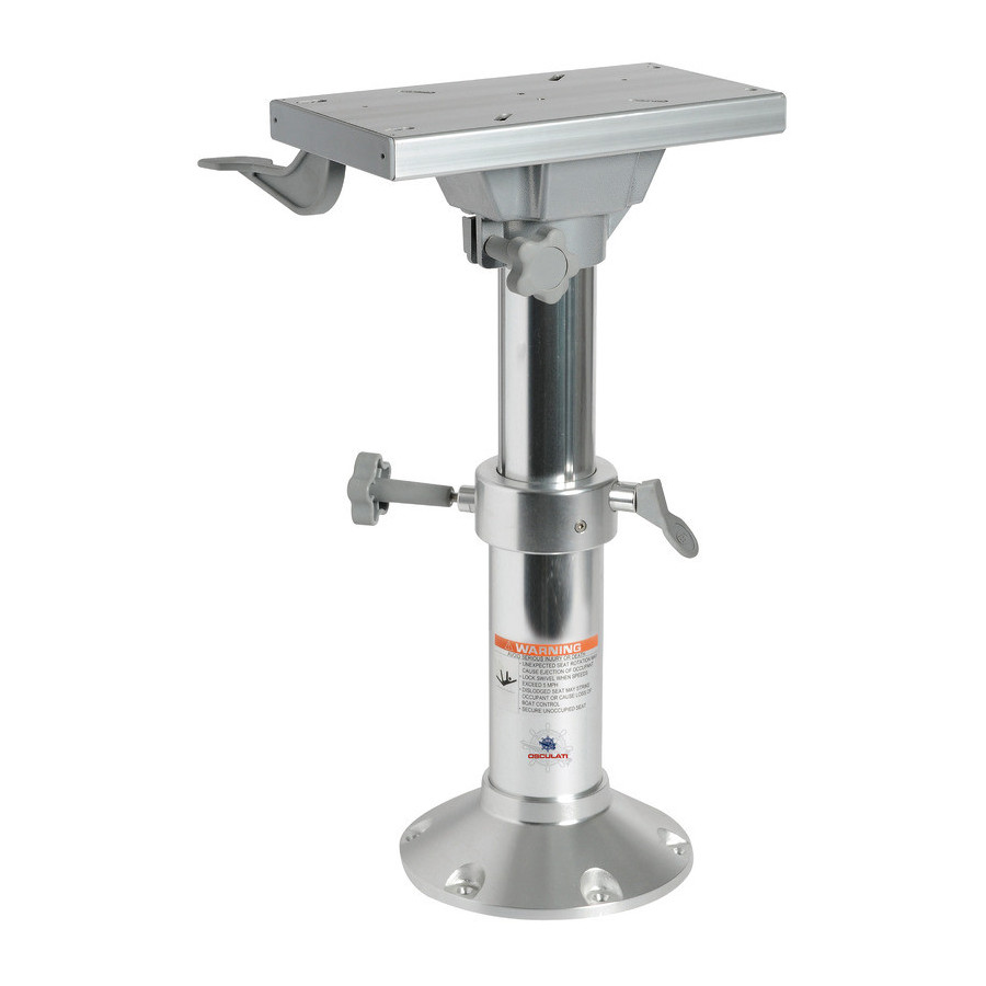 Support de siège avec chariot pivotant poli miroir 