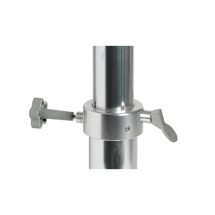 Support de siège avec chariot pivotant poli miroir 