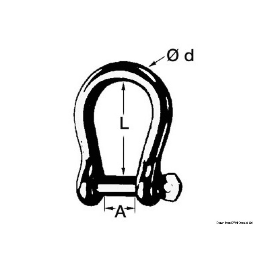 Manilles lyre en acier galvanisé 