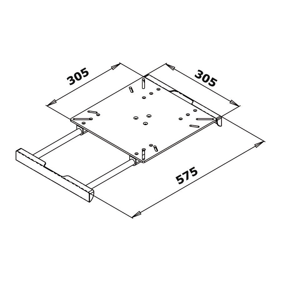 Coulisseaux pour tables à rallonge Variante ou Accessoires Réduit:1 côté *48.724.01*