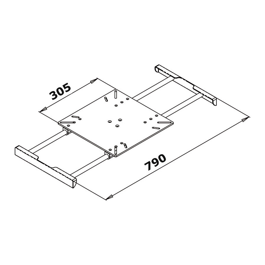 Coulisseaux pour tables à rallonge 