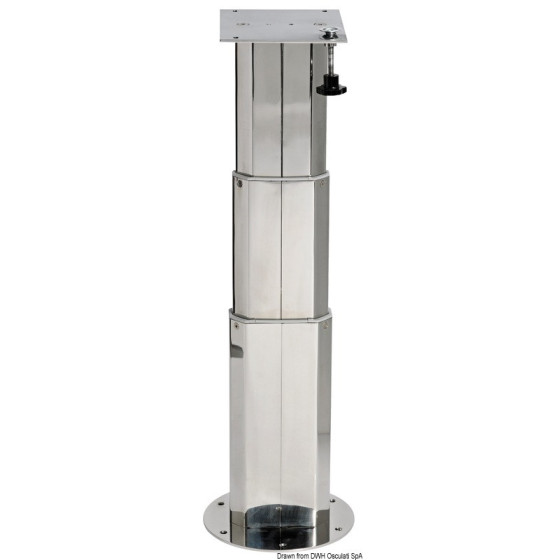 Pied de table télescopique en inox pour table 