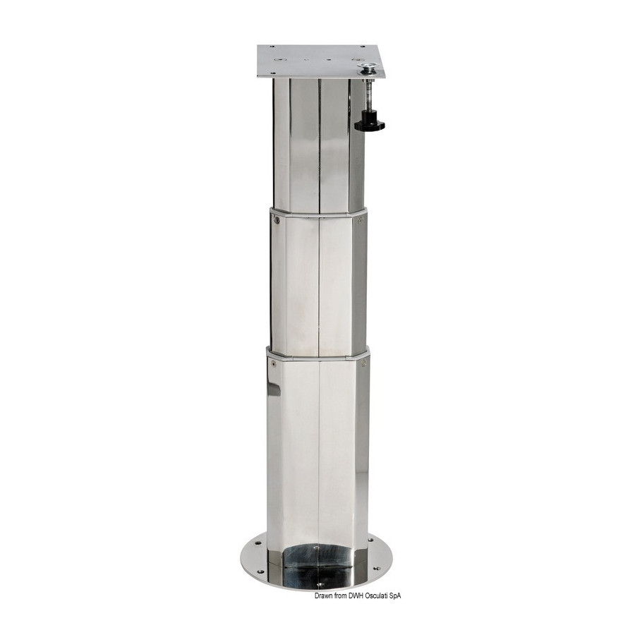 Pied de table télescopique en inox pour table 