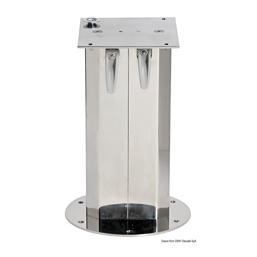Pied de table télescopique en inox pour table 
