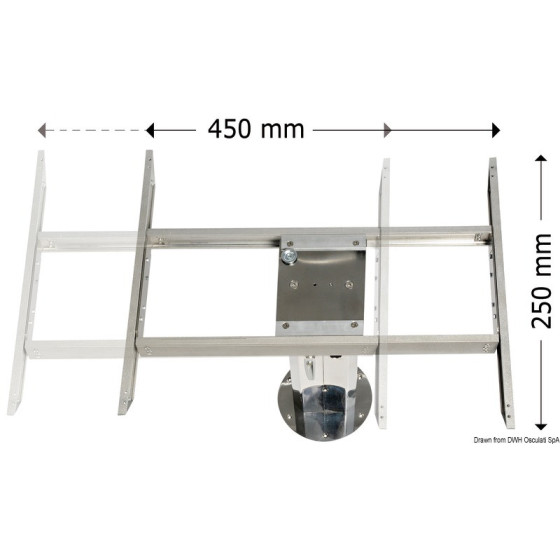 Translateur double direction pour pied table Variante ou Accessoires Réduit:direction p. pied table *48.730.05*