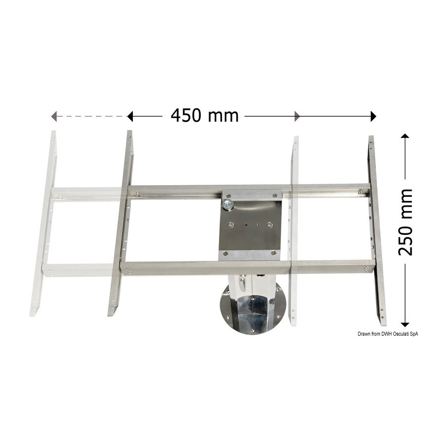 Translateur double direction pour pied table Variante ou Accessoires Réduit:direction p. pied table *48.730.05*