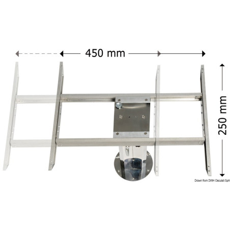 Translateur double direction pour pied table