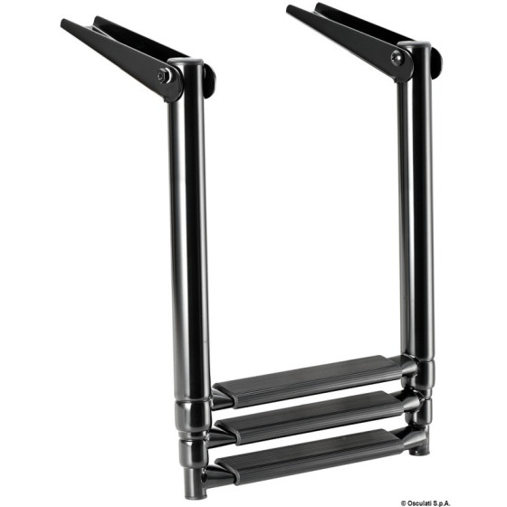 Échelle télescopique pour passerelle Total Black noire Variante ou Accessoires Réduit:p.passerelle AISI316 3 marche *49.536.03*