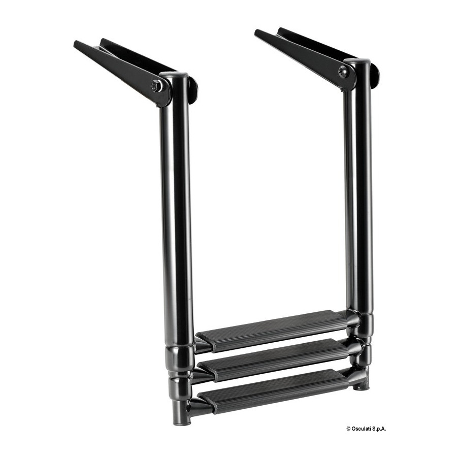 Échelle télescopique pour passerelle Total Black noire Variante ou Accessoires Réduit:p.passerelle AISI316 3 marche *49.536.03*