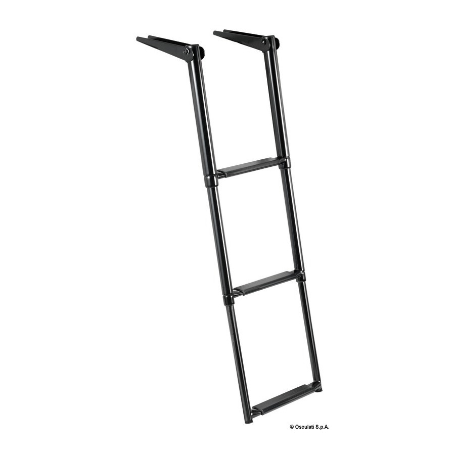 Échelle télescopique pour passerelle Total Black noire Variante ou Accessoires Réduit:p.passerelle AISI316 3 marche *49.536.03*