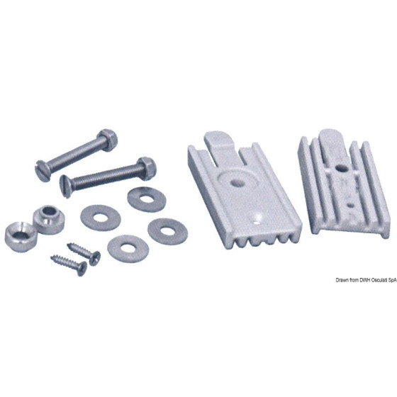 Kit attaches rapides pour échelles en inox 