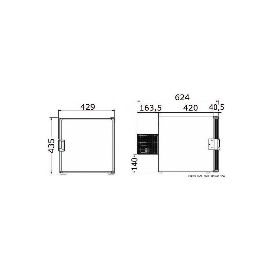 Réfrigérateurs/congélateur de type bahut ISOTHERM - "Cruise 40 Cubic" de 40 l 