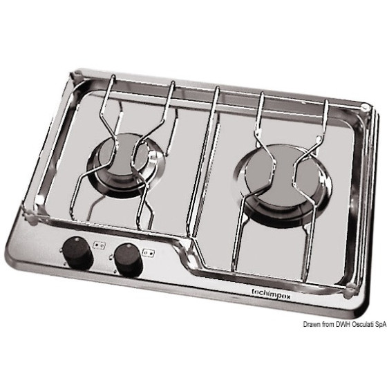 Plans de cuisson à gaz "Techimpex" Variante ou Accessoires Réduit:2 feux Techimpex *50.100.52*