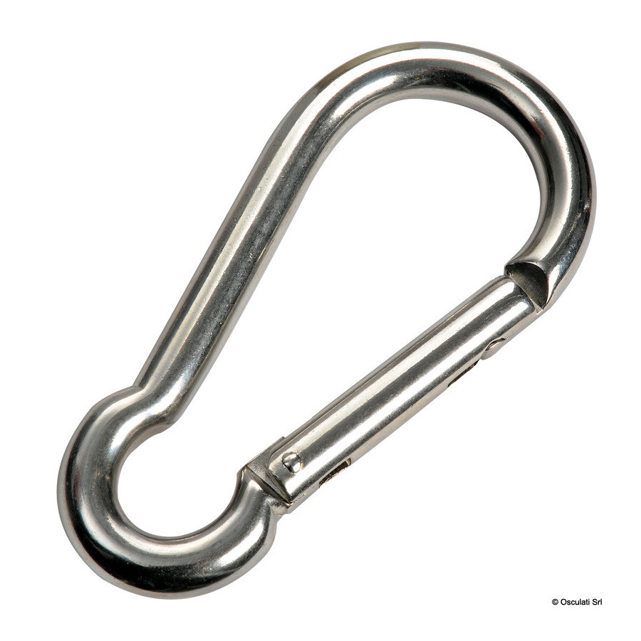 Mousquetons en inox AISI 316 avec fermeture sans saillie 