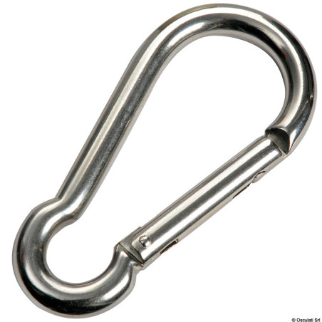 Mousquetons en inox AISI 316 avec fermeture sans saillie
