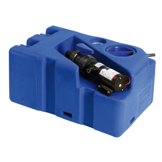 Réservoir des eaux usées avec broyeur horizontal et bouchons embout Variante ou Accessoires Réduit:usées avec broyeur 12 V 50 l 