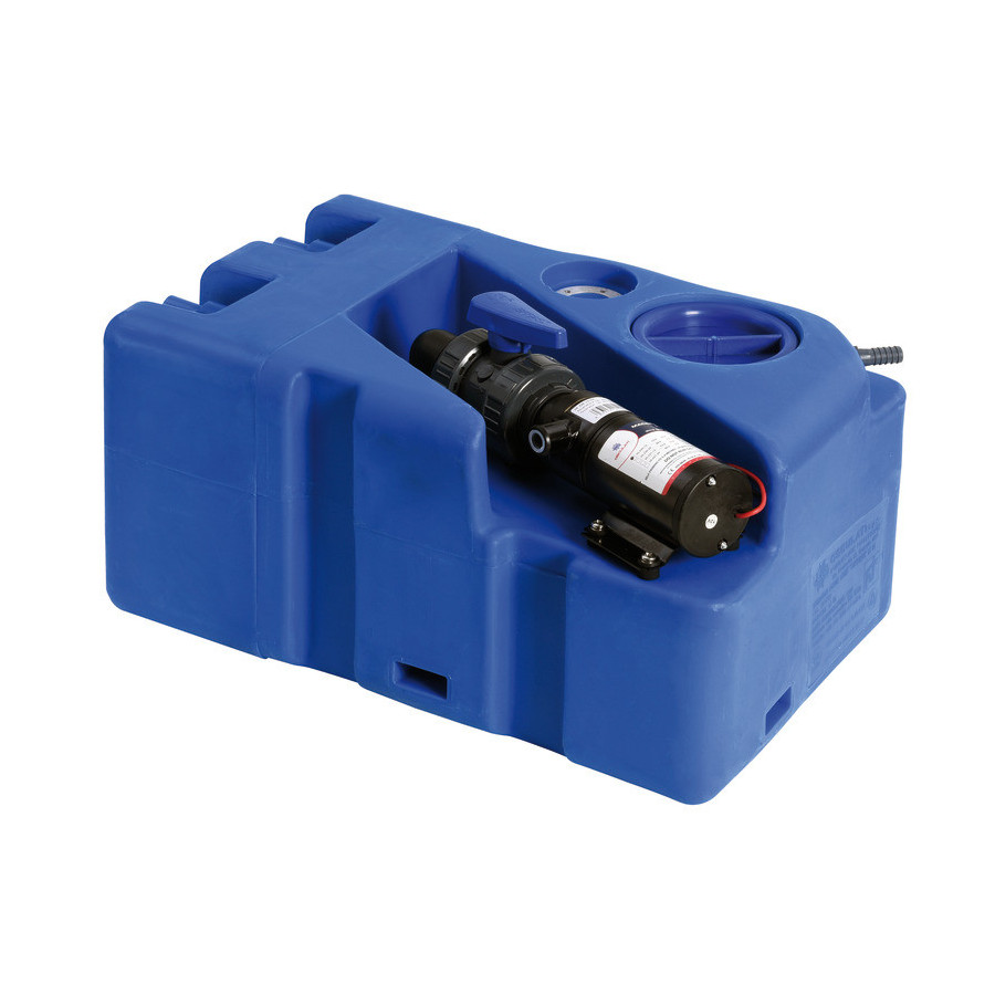 Réservoir des eaux usées avec broyeur horizontal et bouchons embout Variante ou Accessoires Réduit:usées avec broyeur 12 V 50 l 