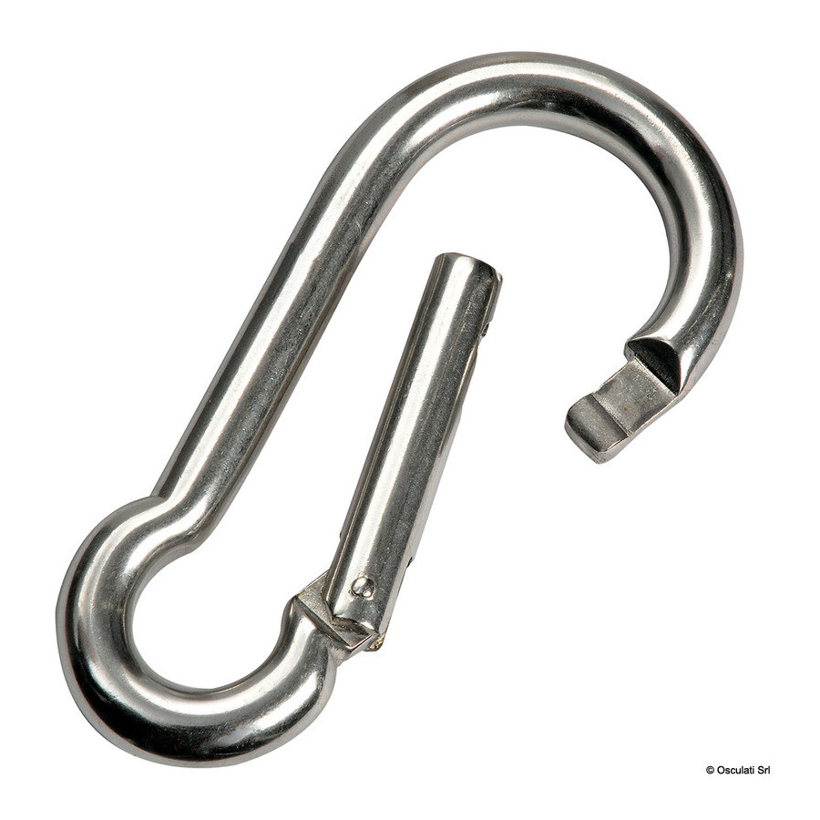 Mousquetons en inox AISI 316 avec fermeture sans saillie 