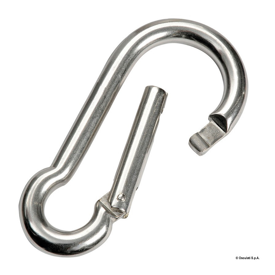 Mousquetons en inox AISI 316 avec fermeture sans saillie Variante ou Accessoires Réduit:saillie AISI 316 5 mm *09.190.05* Qté : 