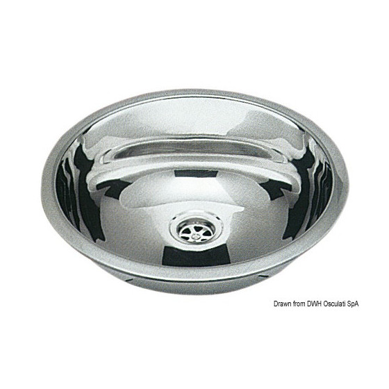 Évier rond et ovale Variante ou Accessoires Réduit:inox poli miroir 387 mm *50.186.85*
