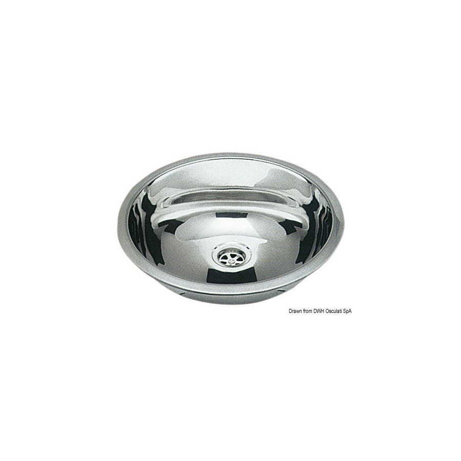 Évier rond et ovale Variante ou Accessoires Réduit:inox poli miroir 387 mm *50.186.85*