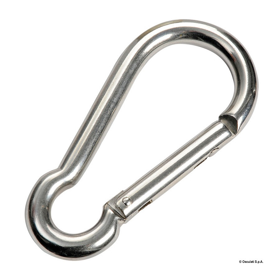 Mousquetons en inox AISI 316 avec fermeture sans saillie Variante ou Accessoires Réduit:saillie AISI 316 5 mm *09.190.05* Qté : 
