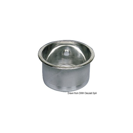 Éviers ronds Variante ou Accessoires Réduit:inox poli miroir 285x180 mm *50.187.35*