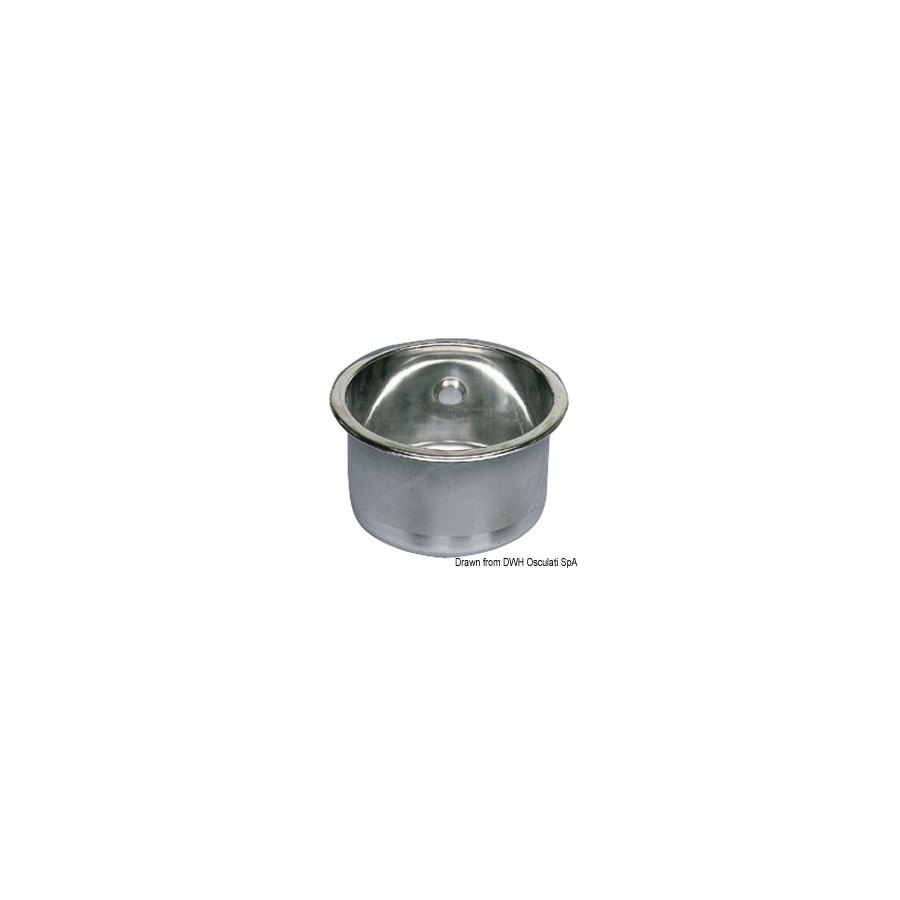 Éviers ronds Variante ou Accessoires Réduit:inox poli miroir 285x180 mm *50.187.35*