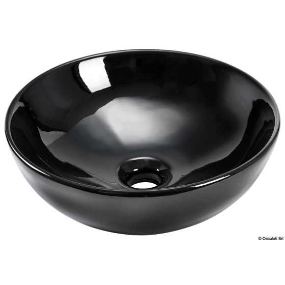 Évier hémisphérique en céramique à monter sur plan de travail Variante ou Accessoires Réduit:en céramique noir 365 mm *50.188.88
