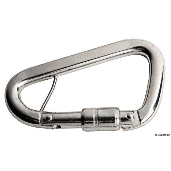 Mousqueton en inox spécialement conçu pour harnais de sécurité 