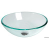 Lavabo semi-sphérique en verre transparent
