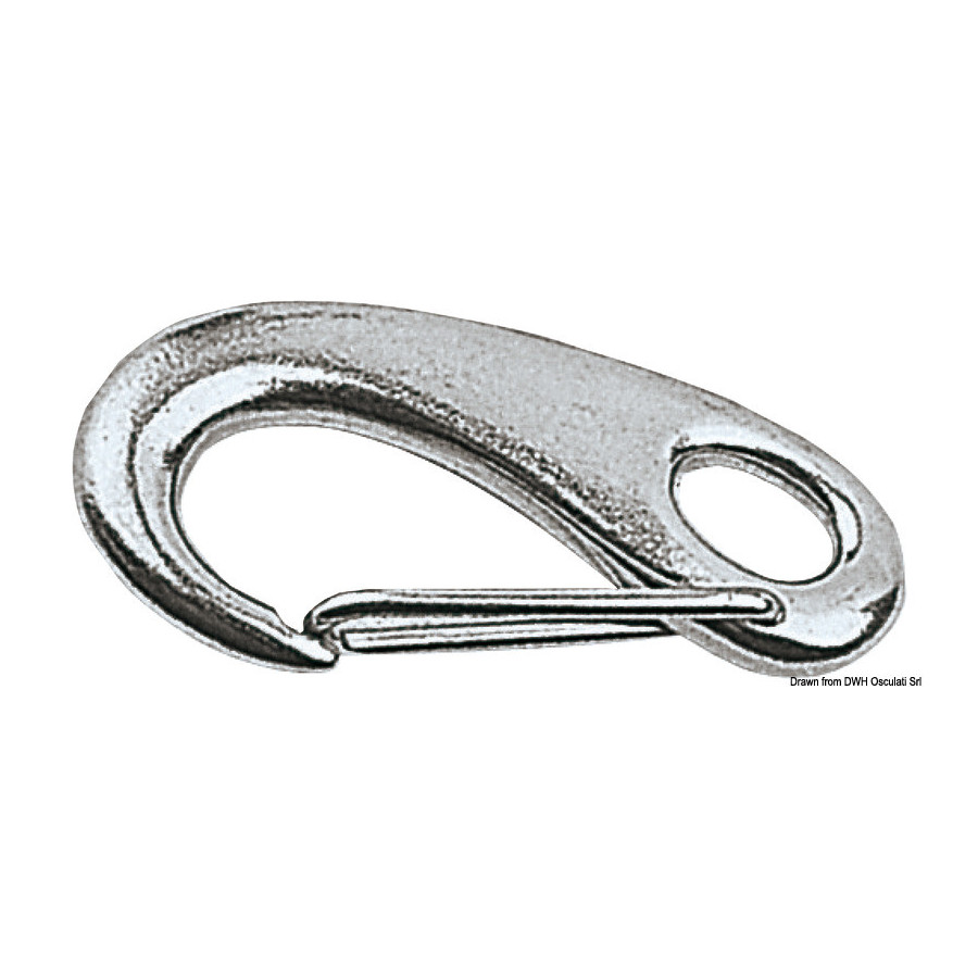 Mousquetons en inox avec ouverture à ressort 