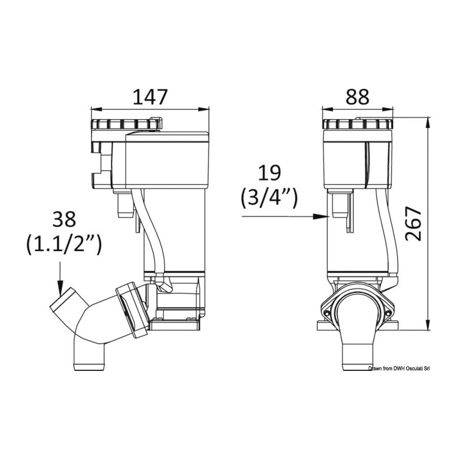 Kit de conversion manuel/ électrique pour WC 