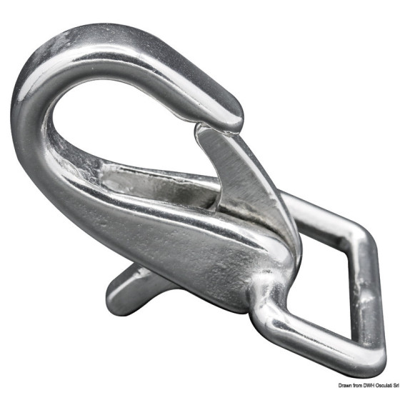Mousquetons inox AISI316 avec ouverture à gâchette 