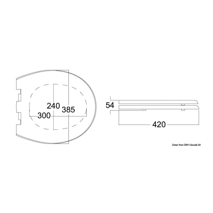 Couvre-sièges de rechange pour WC électriques TECMA Variante ou Accessoires Réduit:p. TECMA Silence Plus WC *50.226.90*